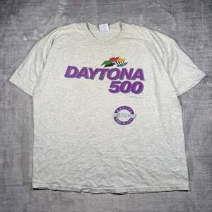 Daytona 500 Shirt Mens 2XL Grey Vintage 1994 NASCAR Racing Single Stitch
